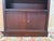 Wood Low Mahogany Bookcase with Marble Top, 1980s For Sale - Image 7 of 8