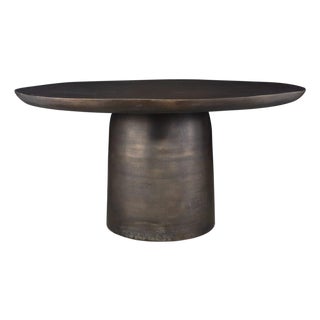 Bronze Outdoor Indoor Round Dining Table For Sale
