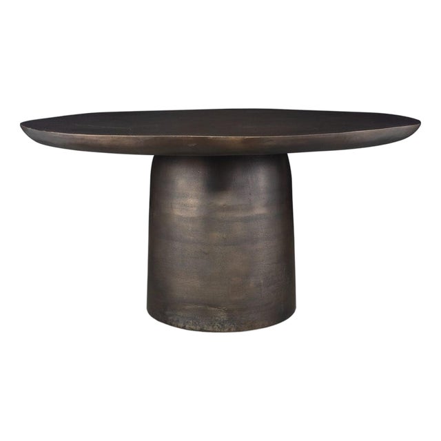 Bronze Outdoor Indoor Round Dining Table For Sale