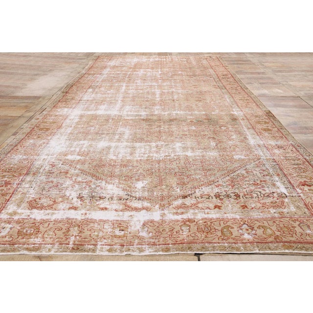Tan Antique Persian Malayer Rug - 06'07 x 17'05 For Sale - Image 8 of 9
