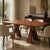 Sculptural X-Base Mahogany Dining Table by Michael Maximo For Sale - Image 4 of 10