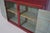 1950s Country Red Paint Decorated Step Back Cupboard Hutch For Sale - Image 5 of 15