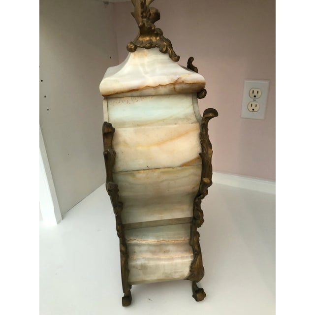 Imagine this gorgeous work of art sitting on your mantle or on a console in front of a big mirror. This clock is very...