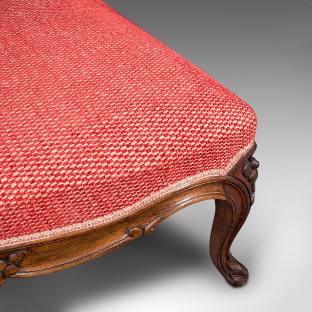 Wood 1850's Large Antique Fireside Stool For Sale - Image 7 of 9