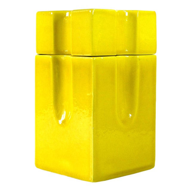 Large Italian Ceramic Container by Aldo Riguccini for Deruta, 1970s For Sale