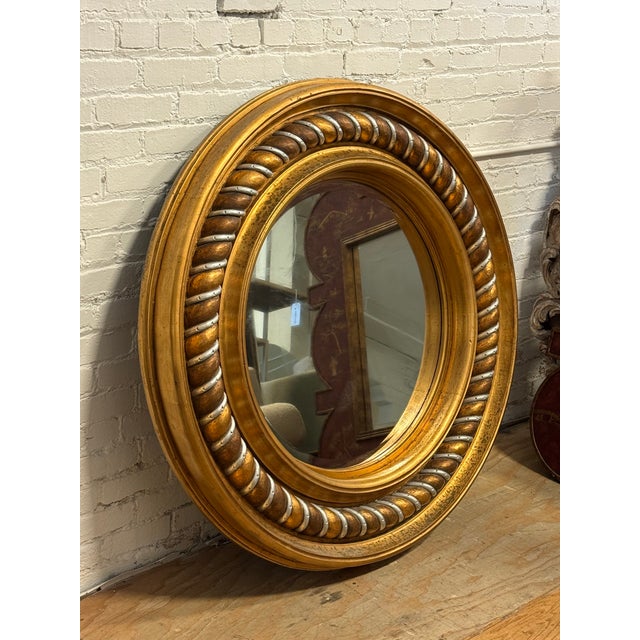 Wood Windsor Art & Mirror Company Round Twist Wall Mirror, 20th Century For Sale - Image 7 of 12