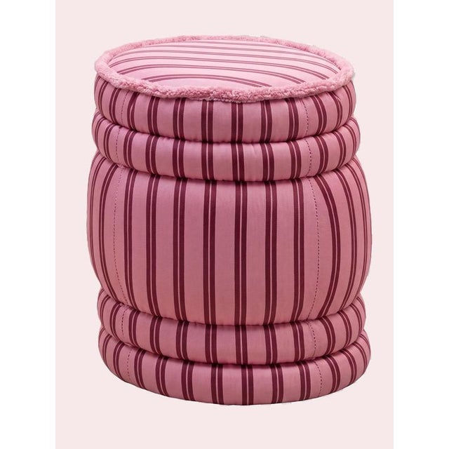 Tortona pouf in solid beech, particle board and hr foam by popus editions. Dimensions: ø 42 x h 50 cm. Materials:...