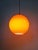 Round orange opaline pendant lamp, produced by the manufacturer lita in the 1970s. --> 1 pendant lamp still available....
