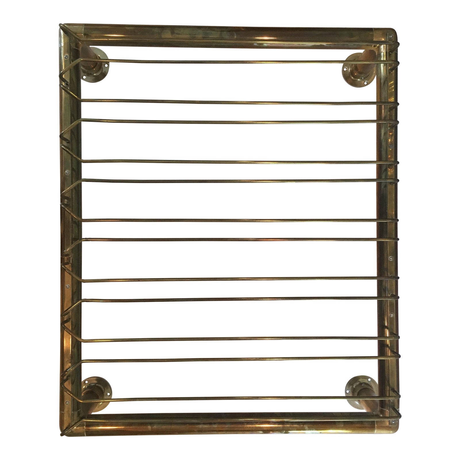 Brass Wine Glass Hanging Rack Chairish