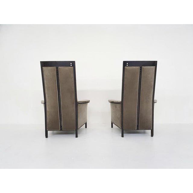 Gray Set of Model 63970 Lounge Chairs by Umberto Asnago for Giorgetti Peggy, Italy, 1990s For Sale - Image 8 of 18
