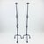 Metal Hand Forged Iron Candelabra Pair (115cm) Antique Copper Expanded Open-Twist Stem For Sale - Image 7 of 7
