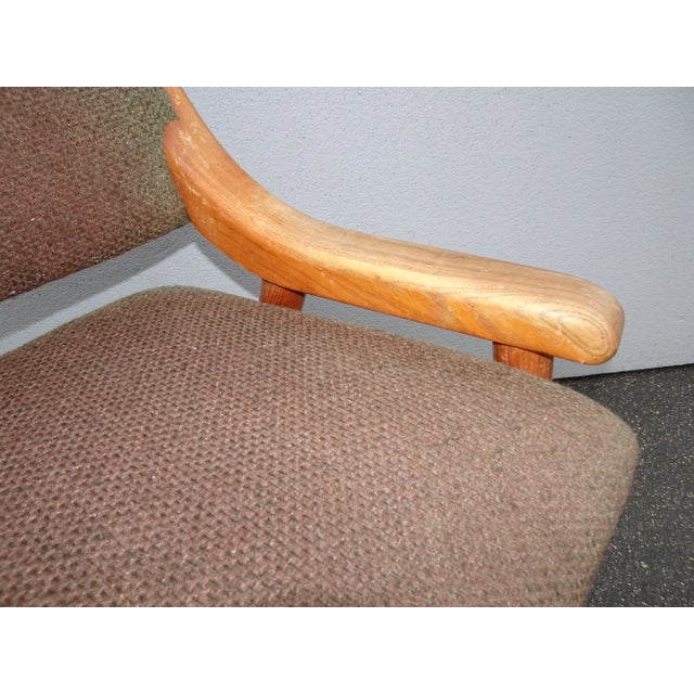 Vintage Danish Mid Century Modern Solid Wood Accent Chair For Sale In Los Angeles - Image 6 of 13