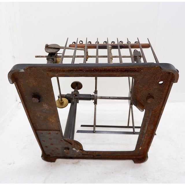 Brown Early 20th Century Industrial Wrap Reel Machine For Sale - Image 8 of 14