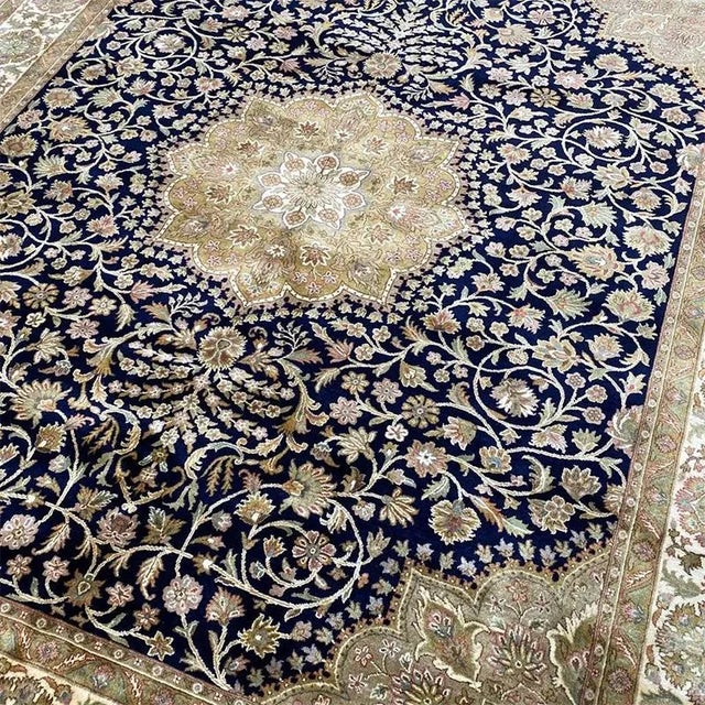 2010s Handwoven Tabriz Style Area Rug 8’0″ X 9’8″ For Sale In Dallas - Image 6 of 11