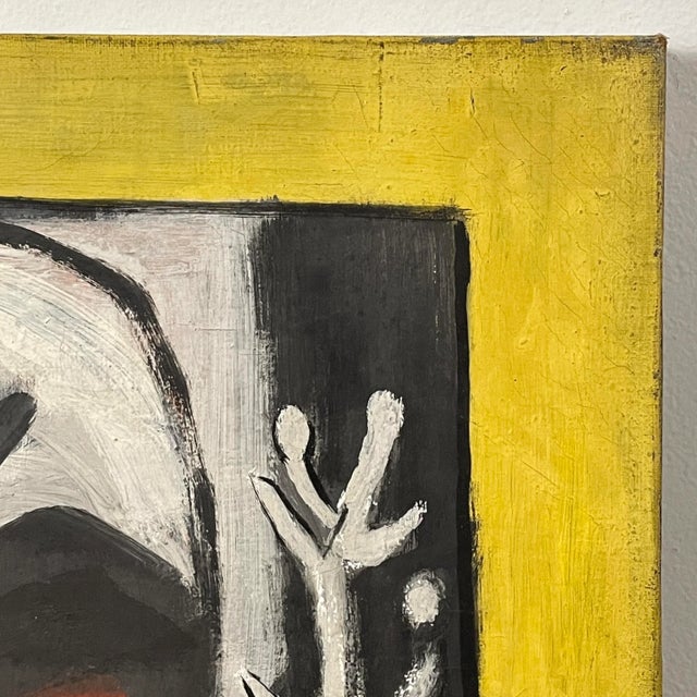 1950s Frederick Robbins Childs (1908-1978) - Modernist Tableau With Primitive Statues, Signed (1951, Oil on Canvas) For Sale - Image 5 of 8