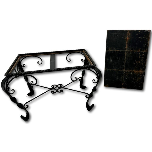 Vintage Wrought Iron Small Low Table With Gmundner Keramik Vienna Austria Hand Painted Art Pottery Tiles - Circa 1930s For Sale - Image 10 of 12