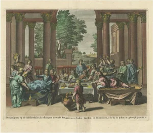 Goeree, Jewish Eating Custom, 1690, Print