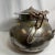 Antique Indian 19th Century Iron Lidded Water Vessel With Brass Accents For Sale - Image 4 of 11