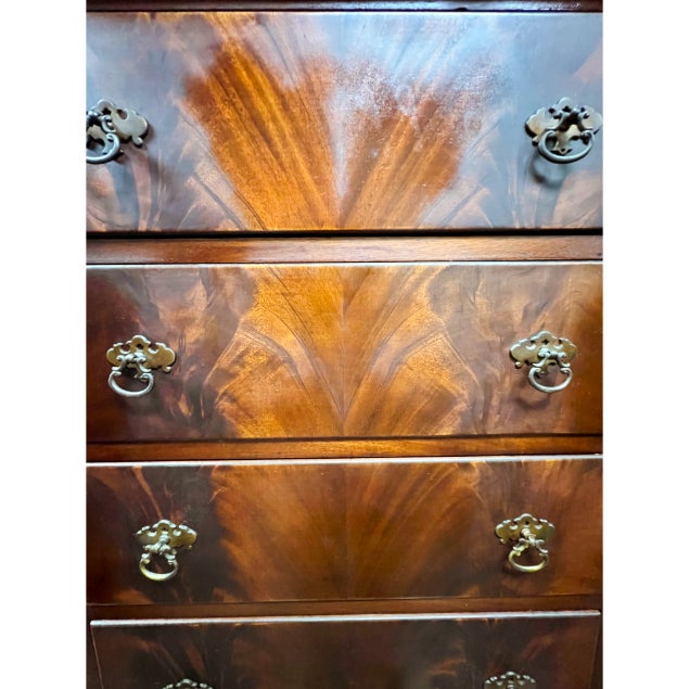 Traditional Mid 20th Century Mahogany 6 Drawer Tall Chest by Skandia Furniture Co. For Sale - Image 3 of 7