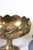 Art Nouveau Midcentury Brass Pedestal Bowl With Lotus Flowers For Sale - Image 3 of 11