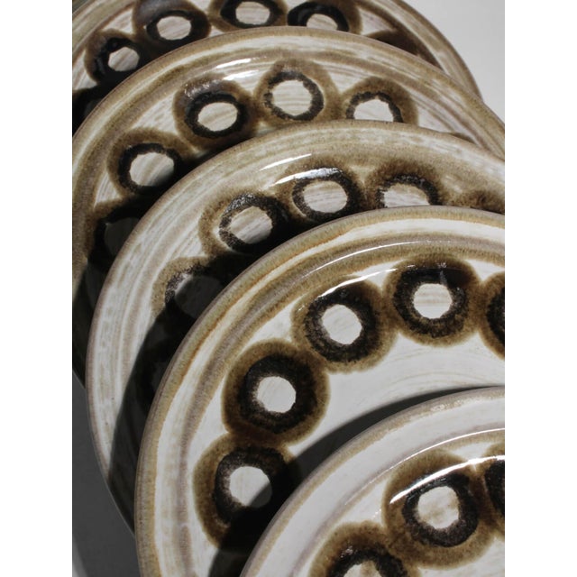 Hand-Painted Ceramic Plates by Gerda Heuckeroth for Ceramano, 1960s, Set of 6, in Flawless conditions. Designed 1960 to...