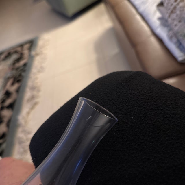 Transparent Vintage Royal Doulton Crystal Vase For Sale - Image 8 of 9