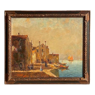 Bruno Gherri-Moro, Venice, Oil on Canvas For Sale