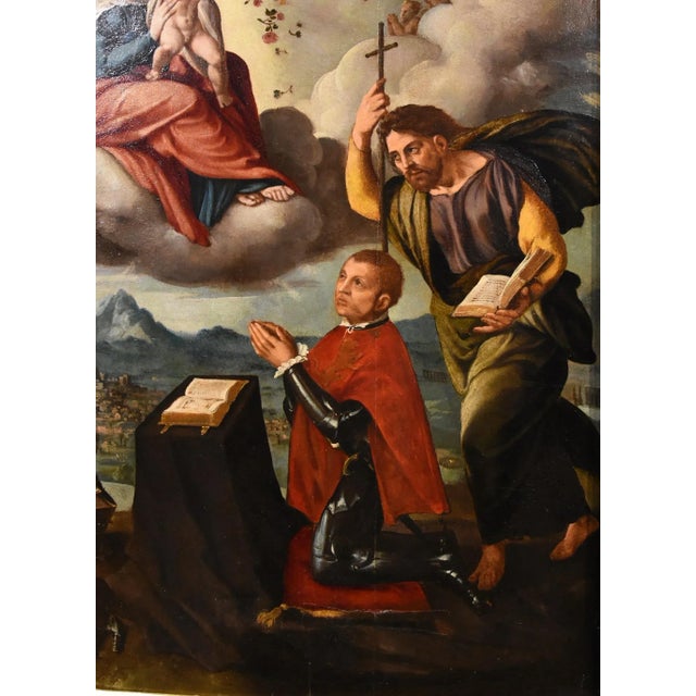 Ippolito scarsella, known as lo scarsellino (ferrara, c. 1550 - 1620), workshop altarpiece depicting the madonna and child...