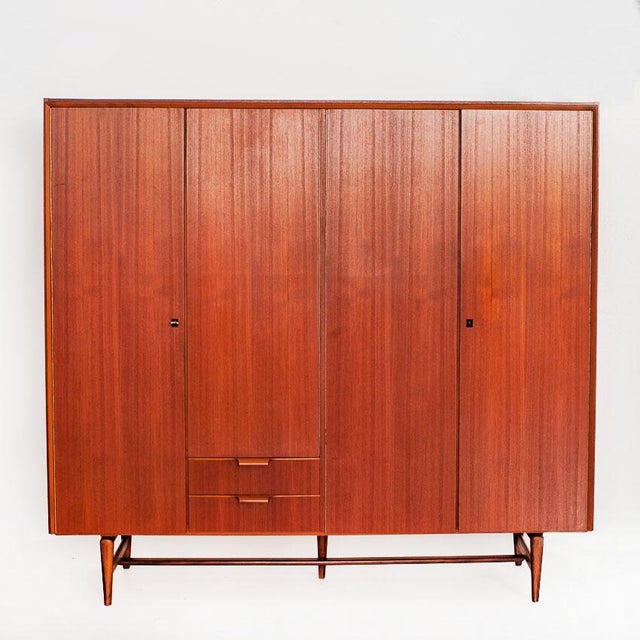 Mid-Century Modern Mid-Century Scandinavian Four-Door Wardrobe in Teak, France, 1960s For Sale - Image 3 of 18