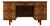 Mid-Century Modern Writing Desk in Burl Veneer with Eight Drawers For Sale