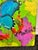 Neon Green Vibrant Modern Toucan and Butterfly Oil Painting Signed For Sale - Image 8 of 8