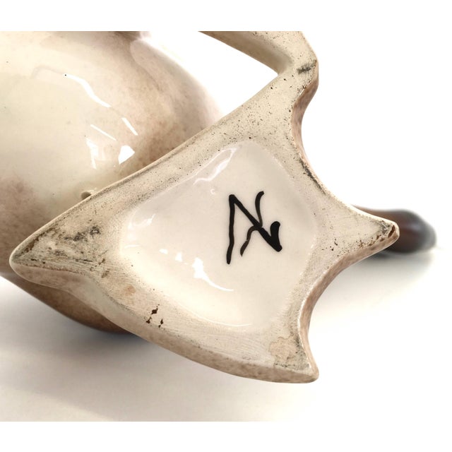 1950s Airbrushed Ceramic Decorative Ducks by Ugo Zaccagnini, 1950s, Set of 2 For Sale - Image 5 of 7