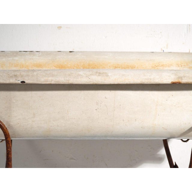 Bathtub in Enamelled Iron, Central Europe, 1950 For Sale - Image 10 of 15