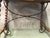 19th Spanish Farm Table With Iron Stretchers, Hand-Carved Top and Drawer For Sale - Image 11 of 13