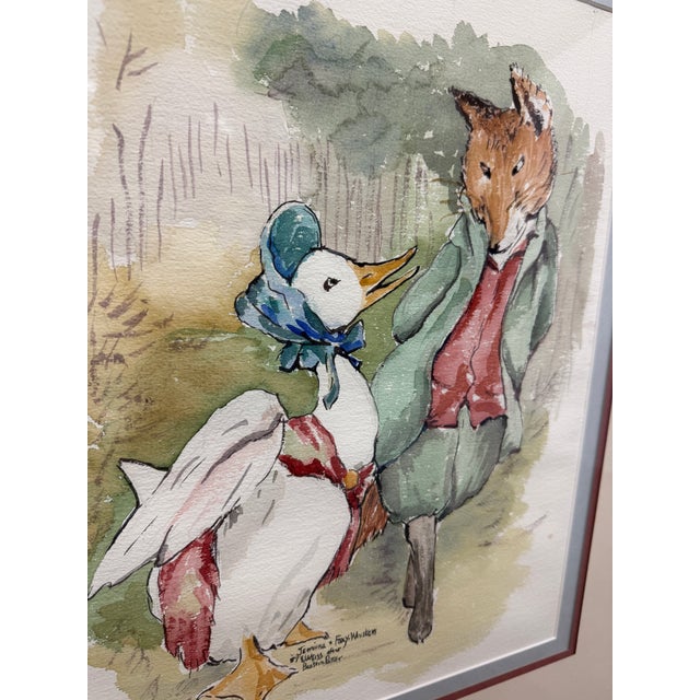 Beatric Potter Jemima Puddle Duck and the Fox, Framed For Sale - Image 4 of 12