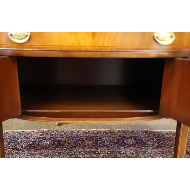 1980s Kittinger Federal Hepplewhite Style Mahogany Inlaid Server Buffet Sideboard For Sale - Image 11 of 13