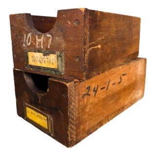 Vintage Wooden Machinist Drawer For Sale