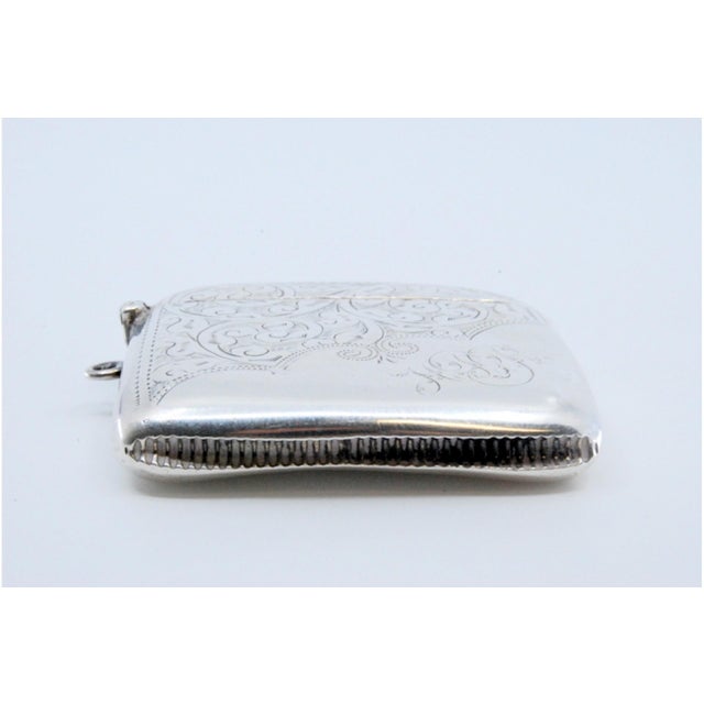Silver Matchbox with Reliefs and Ring For Sale - Image 3 of 10