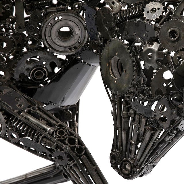 Monumental Recycled Metal Bull Sculpture by Azele Studio For Sale - Image 14 of 17