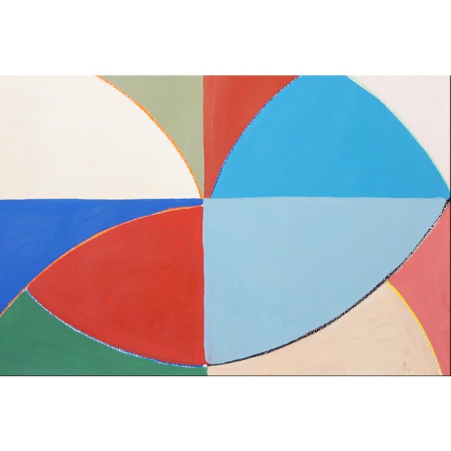 Paper 2026, Colorful Ball of Wool Modern Bauhaus Painting - Set of 3 For Sale - Image 7 of 11