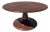 Vintage Mid Century Modern Solid Walnut Sculptural Pedestal Coffee Table For Sale