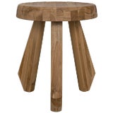 Image of NOIR Priam Teak Stool For Sale
