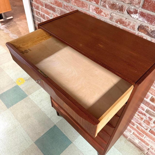 Wood Mid 20th Century Danish Teak Chest by Tibergaard, Attributed For Sale - Image 7 of 9