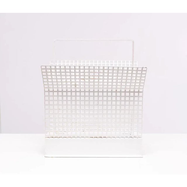 Perforated Metal Newspaper Rack, France, 1965 For Sale - Image 6 of 8