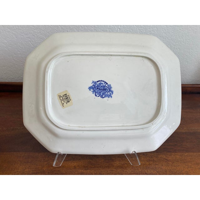 Burleigh 1930s Burgess and Leigh (Burleigh Ware) Willow Pattern Platter, England For Sale - Image 4 of 6