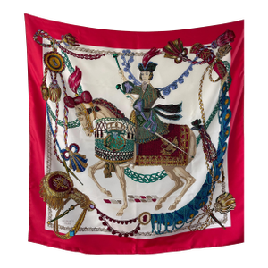 Hermès Timbalier Square Silk Scarf Héron Françoise