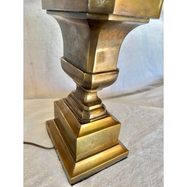 Mid 20th Century Mid 20th Century Italian Brass Table Lamp For Sale - Image 5 of 12