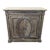 Two Door Cabinet With Molded Designs on Doors For Sale