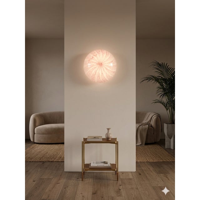 Pink Murano Glass Wall Lamp from La Murrina, 1980s For Sale - Image 3 of 11