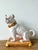 White Vintage Regency Italian Glazed Ceramic Dog For Sale - Image 8 of 12